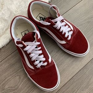Burgundy red vans